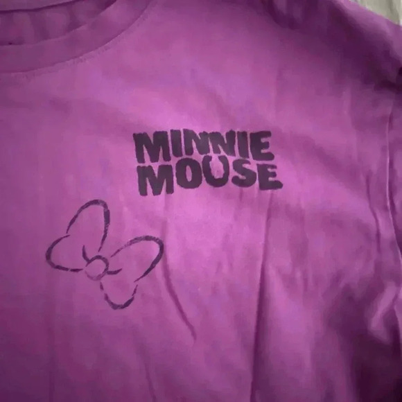 Disney Parks Purple Minnie Mouse Long Sleeve Shirt Size Medium - Picture 4 of 6
